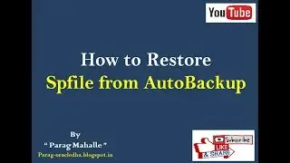 Restore Spfile From Autobackup | Restore Spfile from  Rman backup | Restore Spfile from
