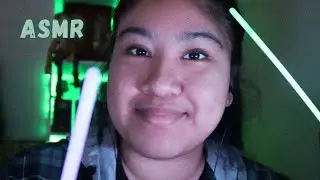 ASMR WITH GLOW STICKS 💤 (eye test, color test & checking your peripheral vision) ✨