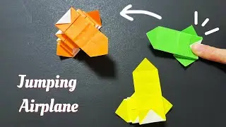 Origami Jumping Airplane/ Fun & Easy Paper Craft