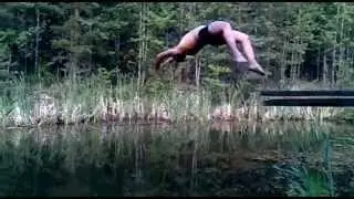 Падение в воду.Прикол.
