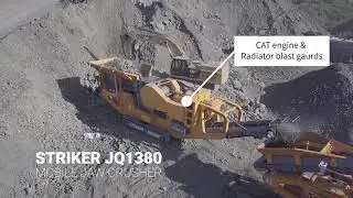Striker JQ1380 mobile jaw crusher features