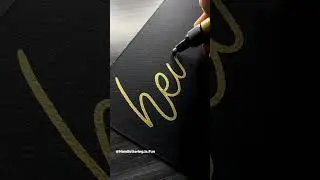 Lettering with gold marker! 