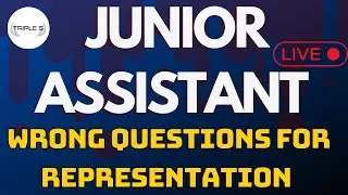 Junior Assistant Wrong Questions for Representation || @TripleSClasses