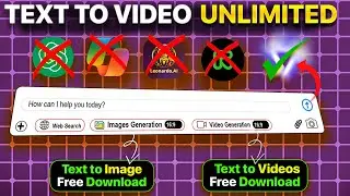 FREE UNLIMITED AI Video Generator 🔥 Text to Video Generator AI Tool [No Watermark] | All In One
