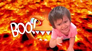 The Floor is Lava with Olivia and Baby Nikol