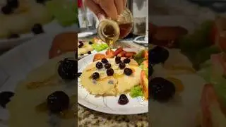home made pancake with salad 🥗