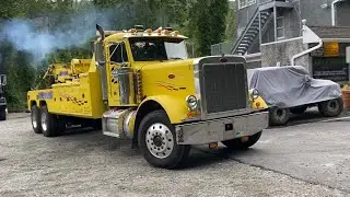 89 Peterbilt 379 Tow Truck - Driving