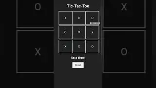 Creating Tic Tac Toe using JavaScript, HTML & CSS | JavaScript Game | #htmlcssjavascript #webdesign