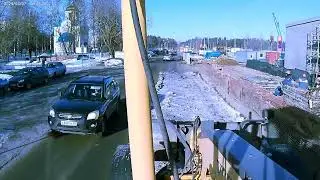 Перемещение ледяной бровки на противоположную сторону дороги