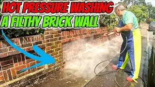 The Satisfying Science of Power Washing a Brick Wall