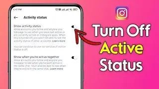 How to Turn Off Active Status on Instagram New method (After update )