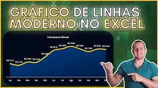 Gráfico de Linhas Moderno no Excel | Como fazer Design Bonito Dark Mode
