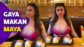 Makan di Restoran, Maya Nadien Berbusana Seksi