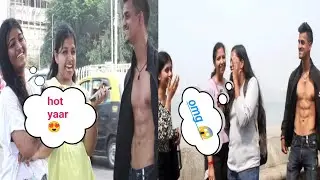 Fitness Model playing Guessing Game with Mumbai Girls👩🏻| GYM BOY CHANDU #bodybuilding
