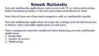 Network Multimedia