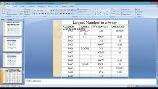 Largest no in a array using 8085 processor