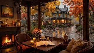 Smooth Rainy Jazz Piano 🍂 Cozy Autumn Ambience Music for Study, Work and Relaxation