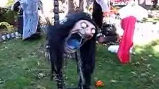 halloween prop puking head
