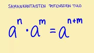 Samankantaisten potenssien tulo