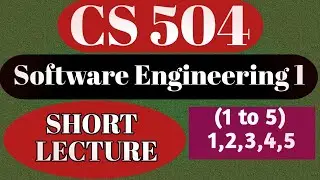 CS504 Short lecture 1,2,3,4,5||What is software Engineering ||cs504 lecture 1 to 5||cs504 short lect