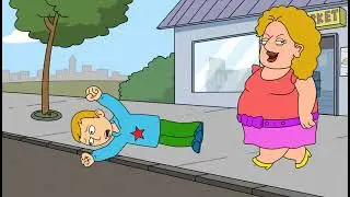 Man attempts to leave his fatty wife