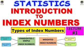 Lec#1 INTRODUCTION TO INDEX NUMBERS | TYPES OF INDEX NUMBERS IN STATISTICS for B.Com  & BBA