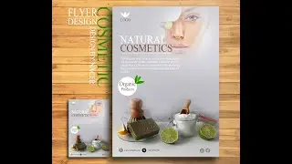 PhotoShop Tutorial (How to make  Cosmetics Organics flyer)