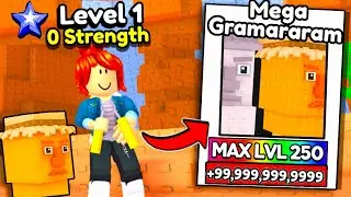 Starting Over as NOOB with OP BRAINROT PETS  in Arm Wrestling Simulator! (Roblox)
