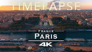 Paris, France 🇫🇷 - TIMELAPSE  by drone [4K]