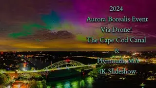 Aurora Borealis via drone! - Plymouth, MA and the Cape Cod Canal