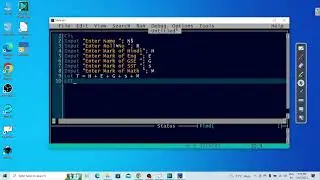 WAP in Qbasic to accept name roll and 5 subject and display message according to codition