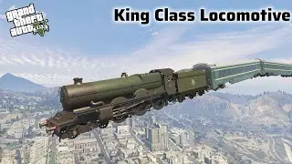 GTA V - Longest China Railway Coaches pulled by GWR King Class Steam Locomotives