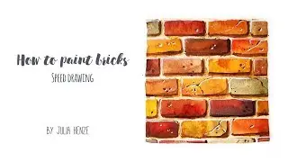 How to paint bricks with watercolor