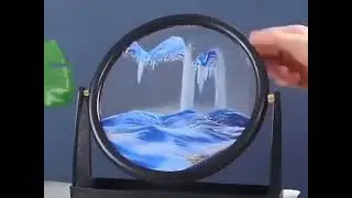 3D Moving Sand Art Picture Round Glass for Home Decoration