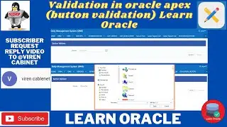 Validation in oracle apex | oracle apex tutorial | 2022
