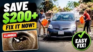 How to easily unclog, fix Toyota Prius Corolla Scion XB condensate drain 2011 2012 2013 2014 2015