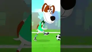 Driblando tudo e todos para o gol! ⚽🐕 #futebol #infantil