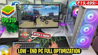 ₹20,000 Cheapest Gaming PC full setup Ryzen 5 5600g processor, 16gb ram, 1tb SSD for Free Fire 🔥