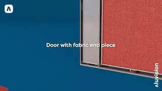 Door with fabric end piece
