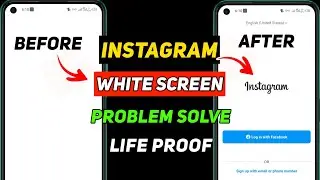Instagram white screen problem solve 2022 | Instagram is not working | Instagram is not opening Fix