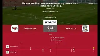 9 Тур ЛПМ 2024. Третья Лига.  08.06.2024. ФА "Авангард-2011" - МФА "Интер-Савеловская".  Счет 0:2.