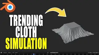 Trending Blender Animation - CLOTH SIMULATION | Blender Tutorial