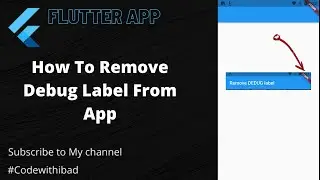 How to remove debug bar in flutter || Debug Label in flutter| 