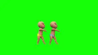 Baby Upin Ipin Funny Dance 3 Green Screen