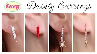 Easy Dainty Earrings (How To Make Dainty Jewelry) Jewelry Making Tutorial