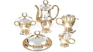 Кофейный сервиз серебряный 