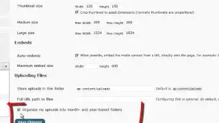 7 Step Wordpress Setup- 3-Configuring WordPress - configuration settings media