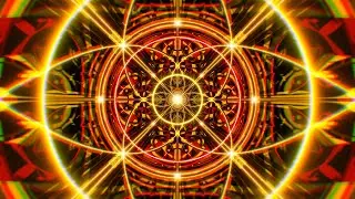 Glowing Red and Yellow Lights Modern Art Deco Pattern Geometric Visual Art Background Loop