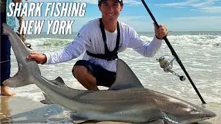 Shark Fishing South Shore of Long Island, NY- he caught a GIANT