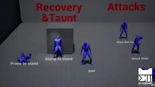 UE4 -  Zombie Movement and Interaction animations